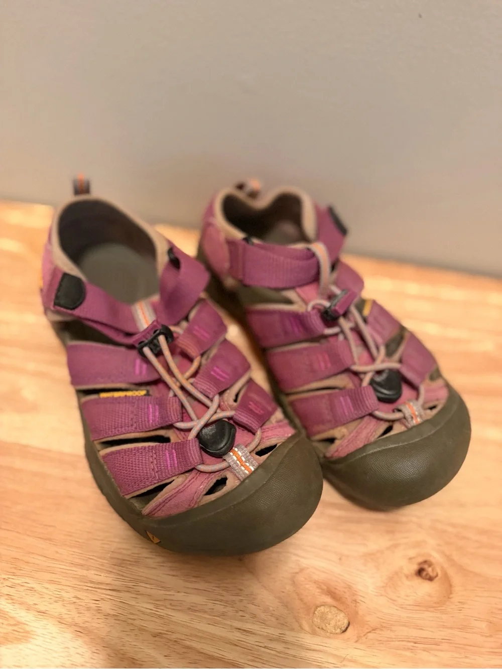 Keen Girls Purple and Olive Green Closed-Toe Outdoor Sandals